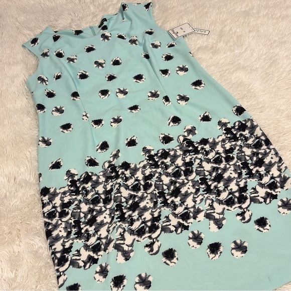 Phase 7 Seven Black Gray Mint Print Sleeveless Stretch Polyester Dress NWT Sz18 - Picture 12 of 12